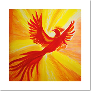 Phoenix Bird Painting Posters and Art